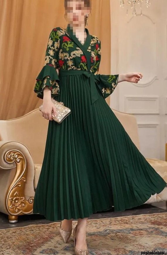 مدل لباس مجلسی شیک پلیسه