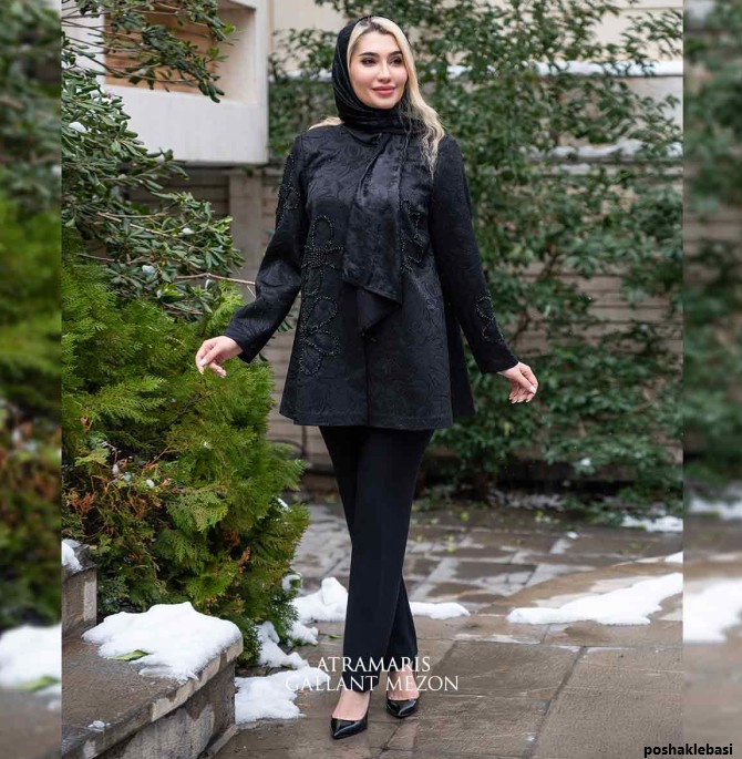 مدل مانتو زنانه شیک مشکی