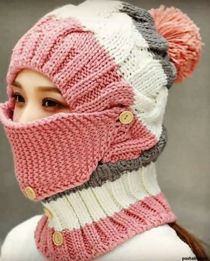 مدل کلاه بافتنی با نخ یوموش