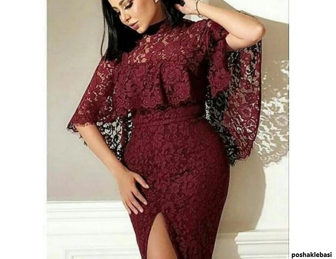 مدل لباس شب گیپور بلند