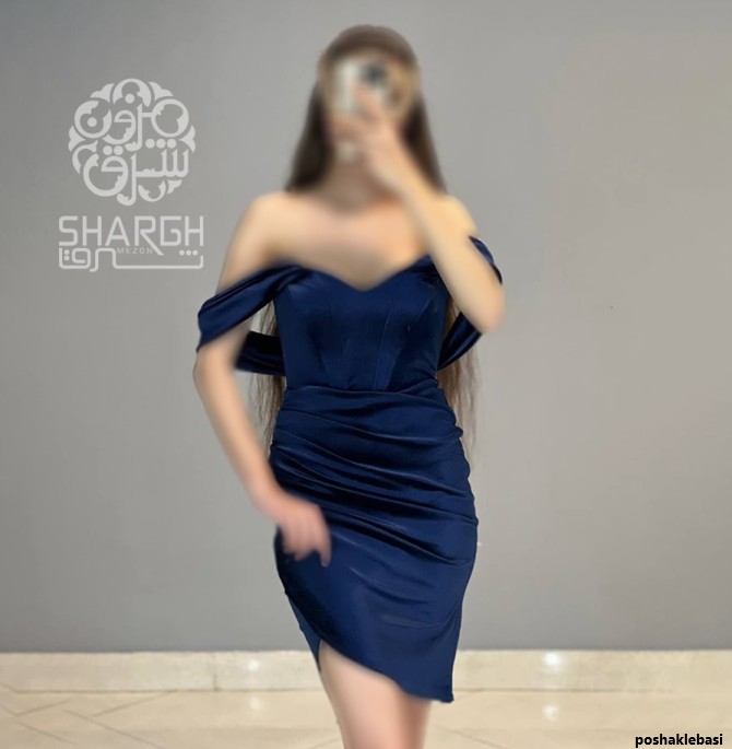 مدل پیراهن کوتاه مجلسی پارچه مخمل