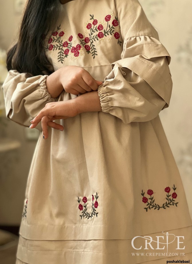 مدل لباس دخترانه پارچه کتان