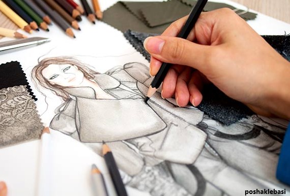 مدل لباس طراحی با مداد