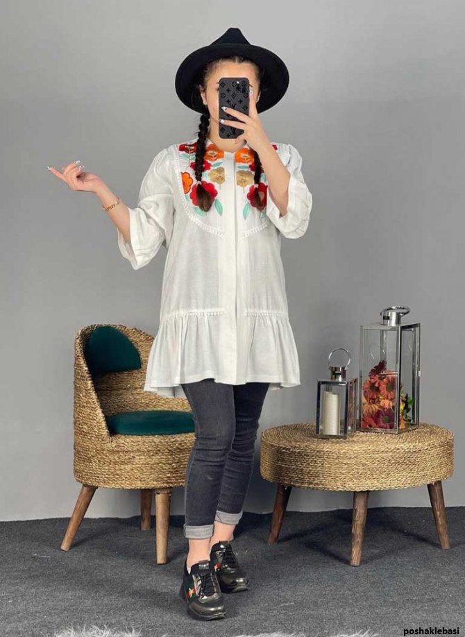 مدل مانتو زنانه گلدوزی