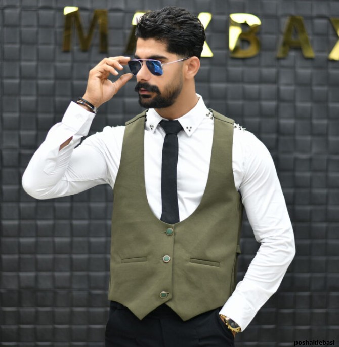 مدل تیپ مردانه با جلیقه