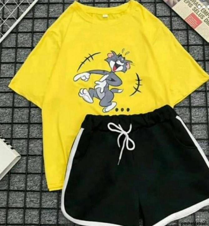 مدل تیشرت و شلوارک زنانه مدل تیشرت و شلوارک زنانه