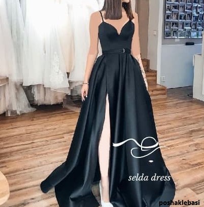 مدل پیراهن مجلسی بلند ساتن مدل پیراهن مجلسی بلند ساتن