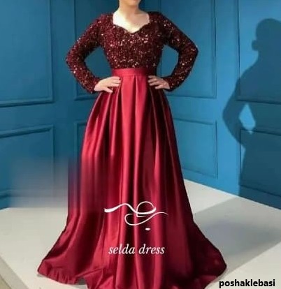 مدل پیراهن مجلسی بلند ساتن مدل پیراهن مجلسی بلند ساتن