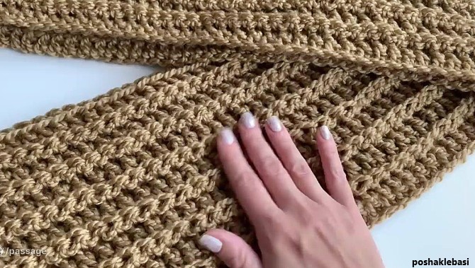 مدل بافت شال گردن مردانه با میل