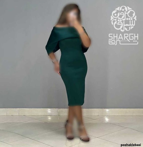 مدل پیراهن یقه قایقی دخترانه