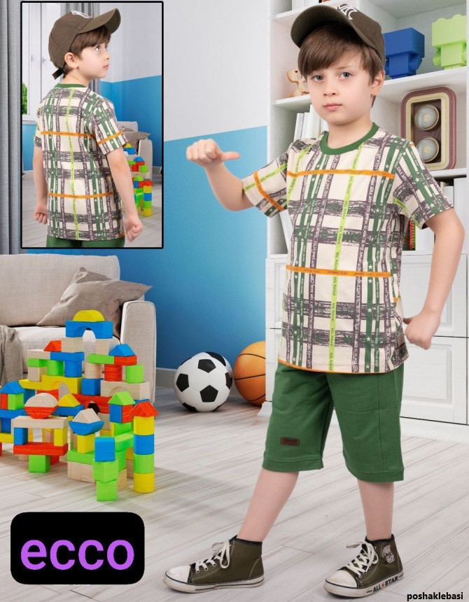 مدل شلوارک چهارخونه پسرانه