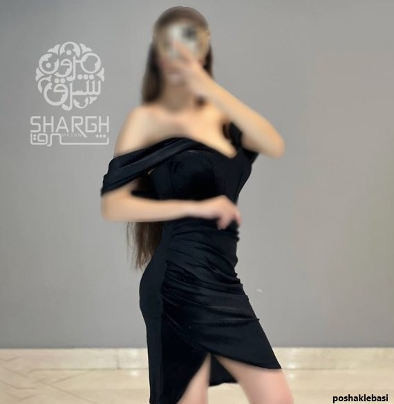 مدل پیراهن کوتاه مجلسی پارچه مخمل