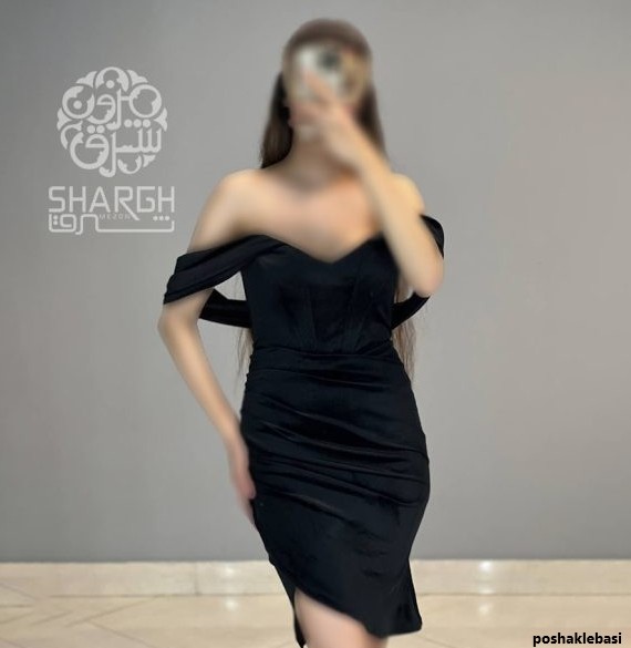 مدل پیراهن کوتاه مجلسی پارچه مخمل