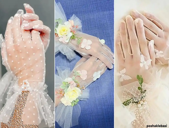 مدل دستکش توری برای عروس