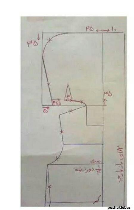 مدل مانتو کلاه دار با الگو