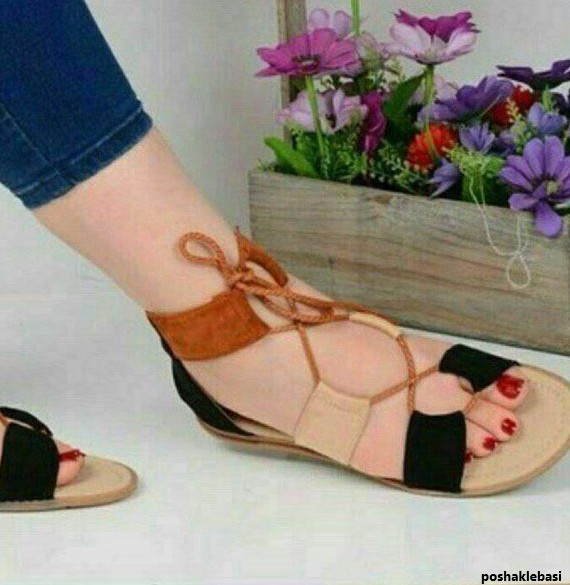 مدل صندل زنانه بدون پاشنه
