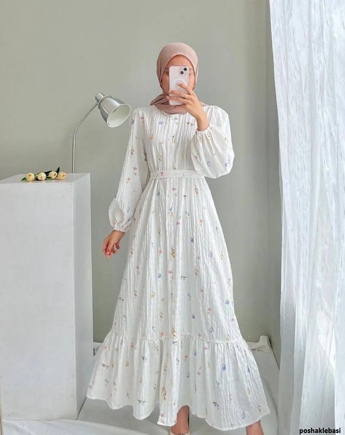 مدل لباس زنانه با پارچه کتان