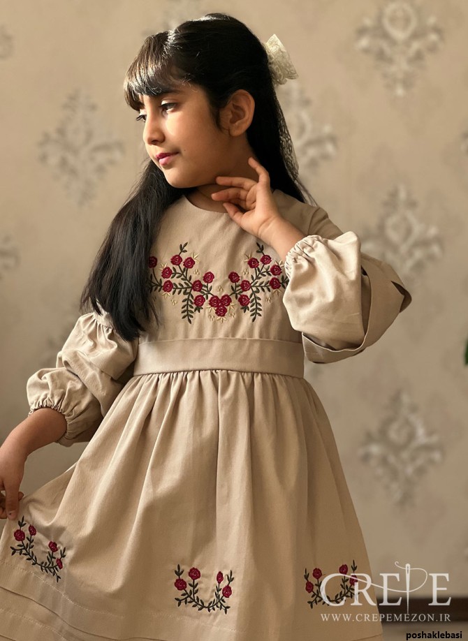 مدل لباس دخترانه پارچه کتان