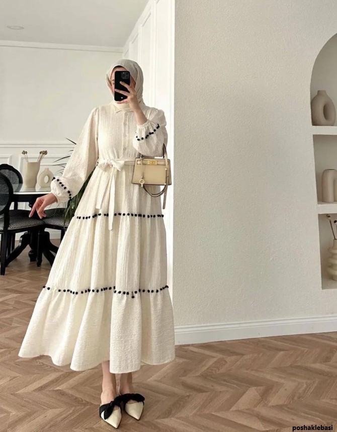مدل لباس زنانه با پارچه کتان