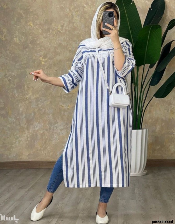 مدل لباس زنانه با پارچه کتان