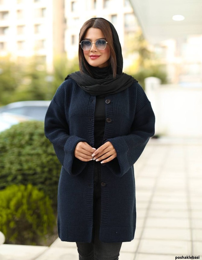 مدل پالتو بافتنی دخترانه شیک
