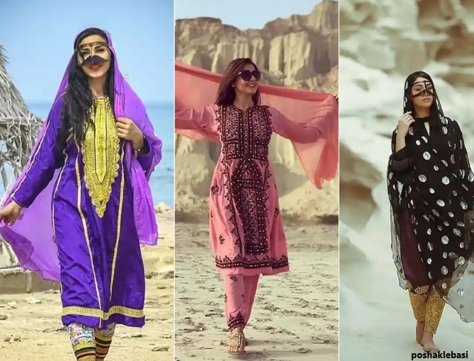 مدل لباس بندری با گلابتون و ملیله
