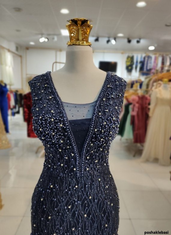 مدل لباس کوتاه سنگ دوزی شده