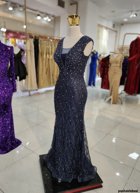 مدل لباس کوتاه سنگ دوزی شده
