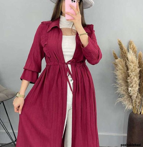 مدل مانتو کمر پلیسه مدل مانتو کمر پلیسه