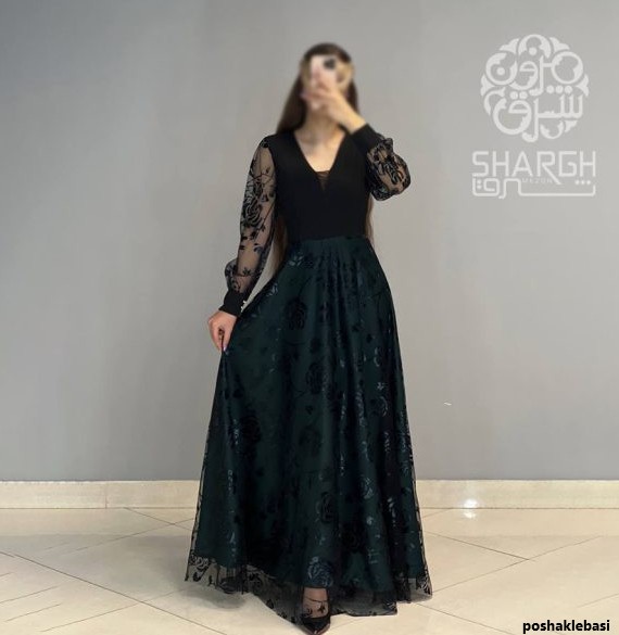 مدل پیراهن مجلسی پوشیده سایز بزرگ