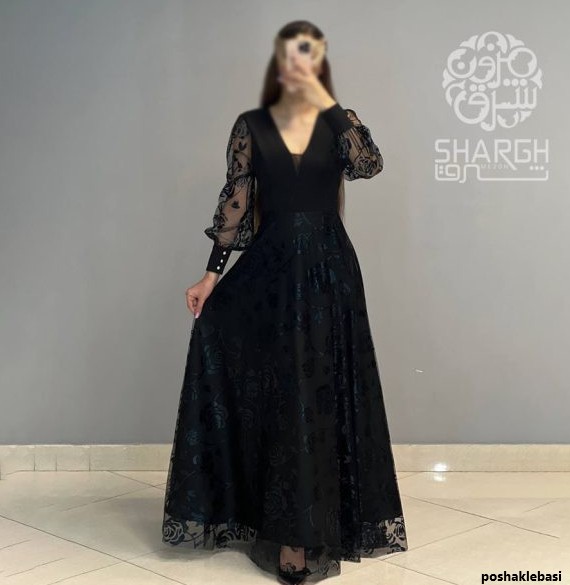 مدل پیراهن مجلسی پوشیده سایز بزرگ