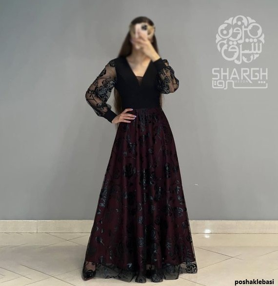 مدل پیراهن مجلسی پوشیده سایز بزرگ