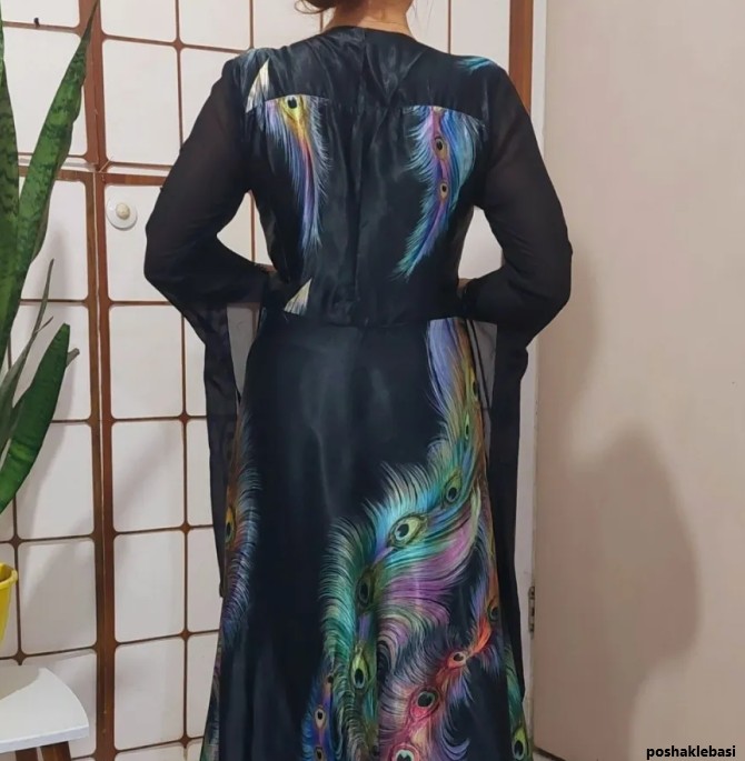 مدل لباس مجلسی زنانه طاووسی