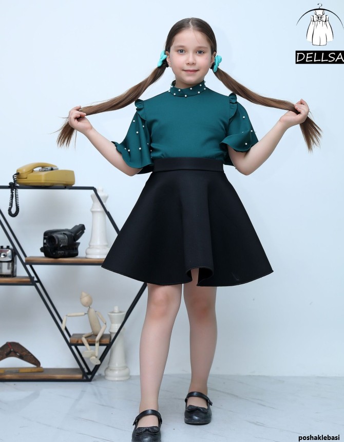 مدل لباس استین کلوش دخترانه