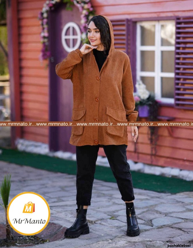 مدل کت کلاه دار زنانه