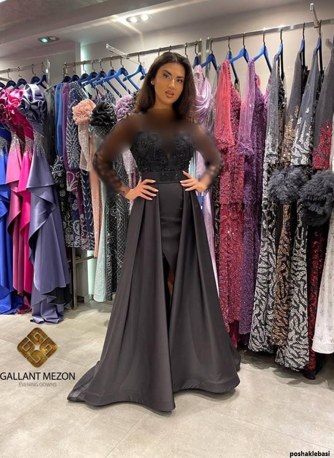 مدل لباس شب گیپور بلند