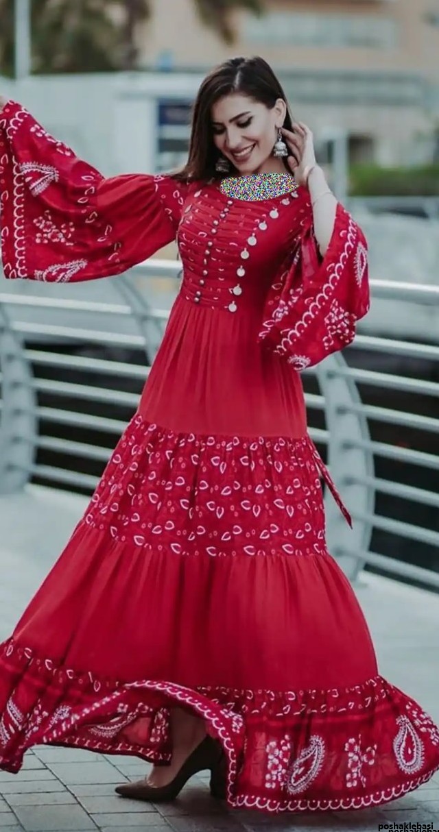 مدل لباس پنجابی حاشیه دار