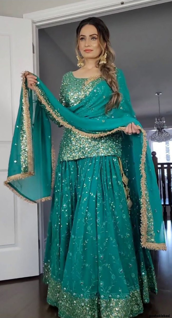 مدل لباس پنجابی حاشیه دار