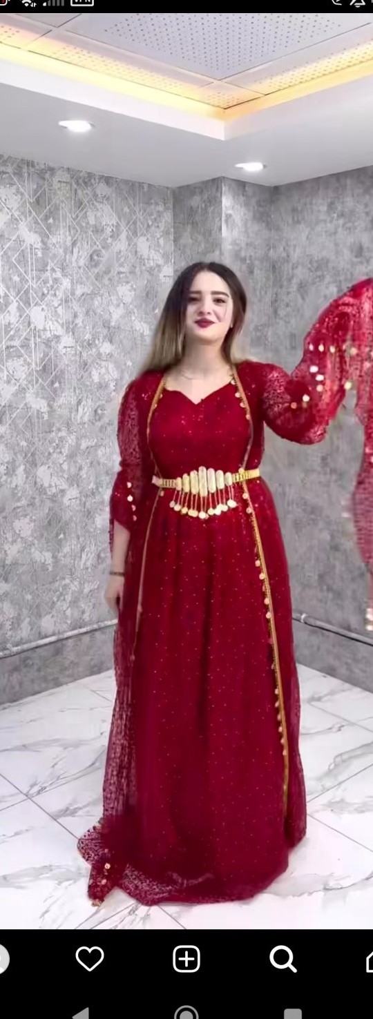 مدل لباس کردی با پارچه لمه