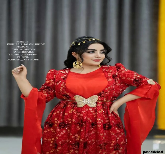 مدل لباس کردی با پارچه لمه