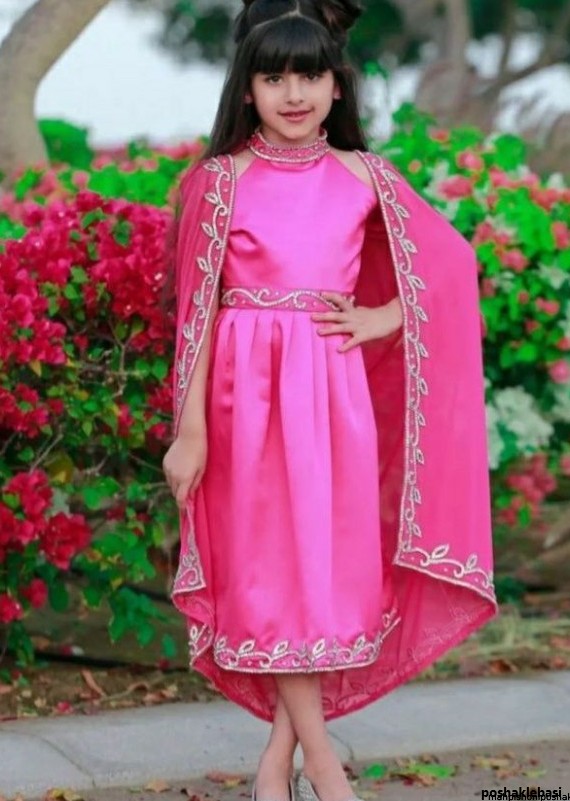 مدل پیراهن بچه گانه حریر گلدار
