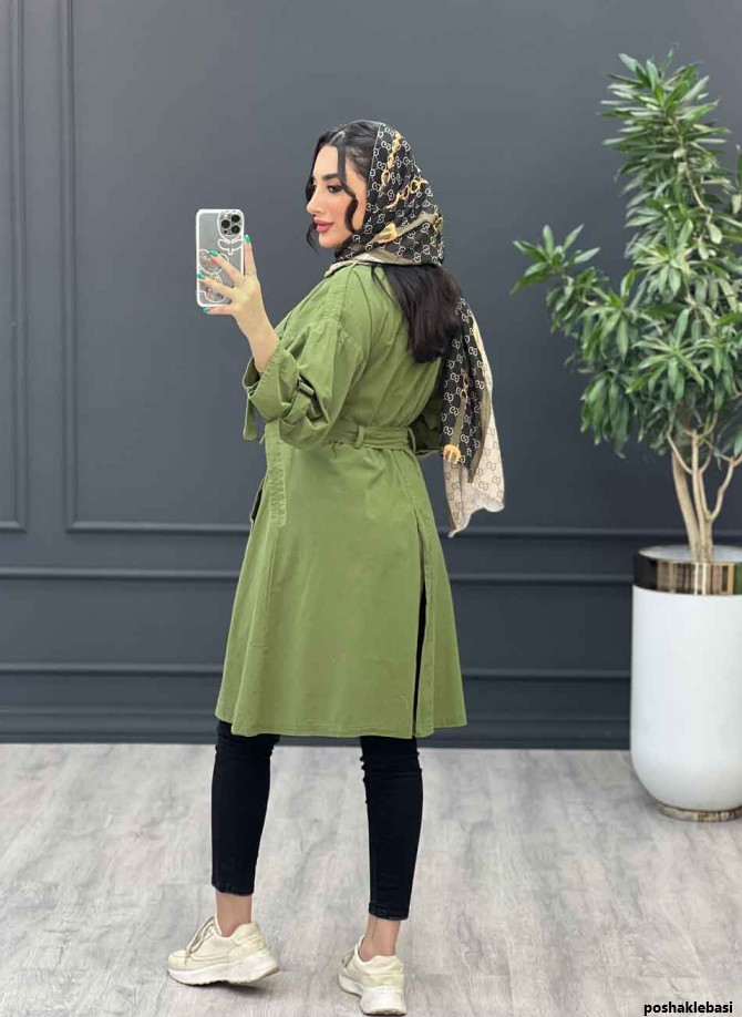 مدل مانتو کمربند دار