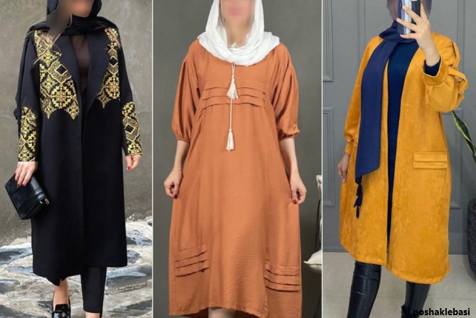 مدل مانتو ساده و شیک بلند زنانه